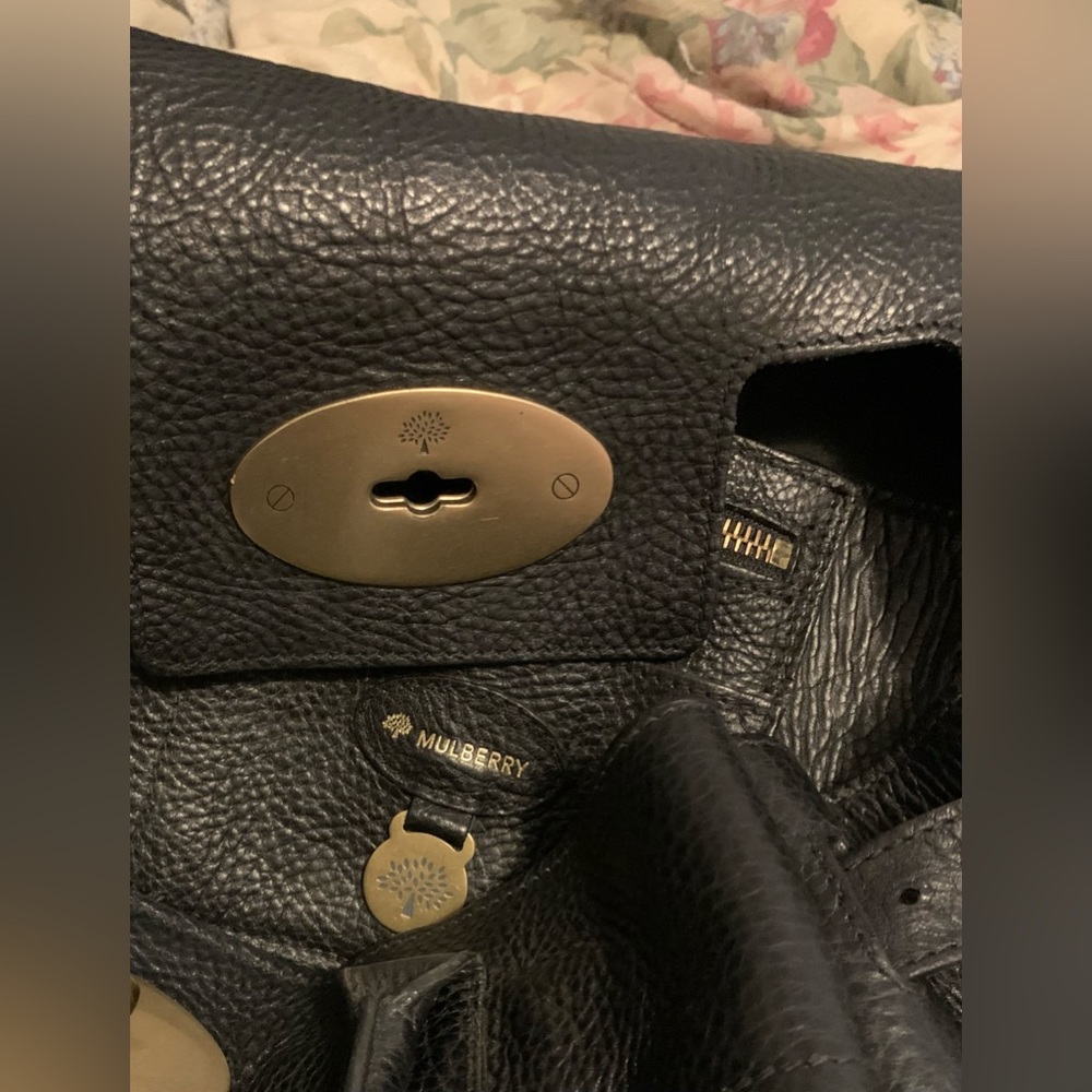 ✨💥⚡️ Mulberry Black Pebbled Leather Bayswater Satchel - Picture 9 of 16